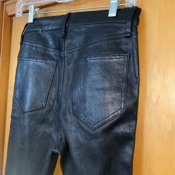 NWOT rag & bone | Black 100% Lamb Leather Jeans/Pants w/ White Stripes - Size 27 - Picture 8 of 12